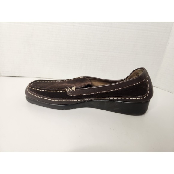 Aerosoles Suede Leather Loafers Brown Womens Size 8.5 - Picture 8 of 13